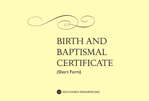 Birth and Baptismal Certificate (Long Form)