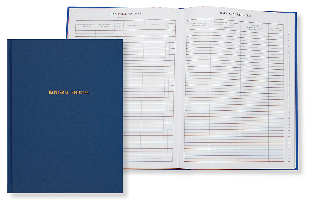 Book - Register of Baptisms/Blue 200 leaf