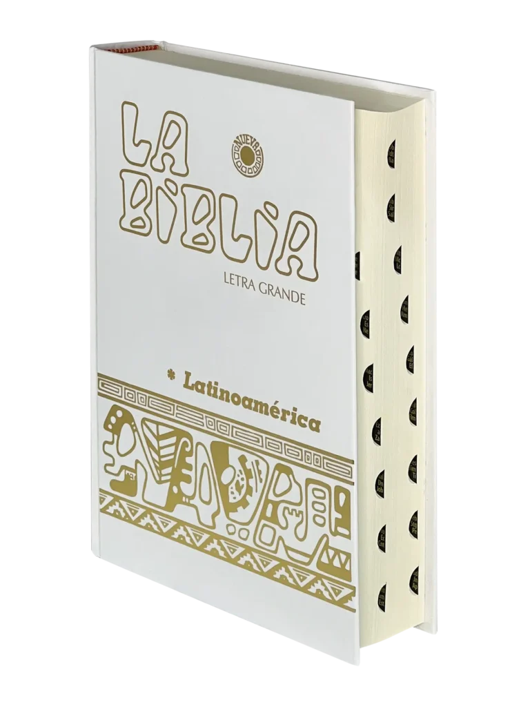 Spanish Bible: Large White Print Hardcover With fingernails