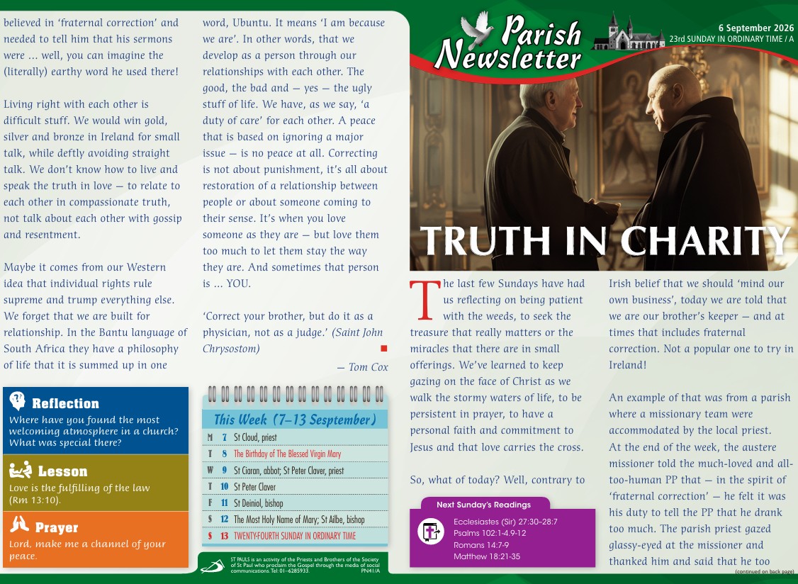Parish Newsletter - A4 Size