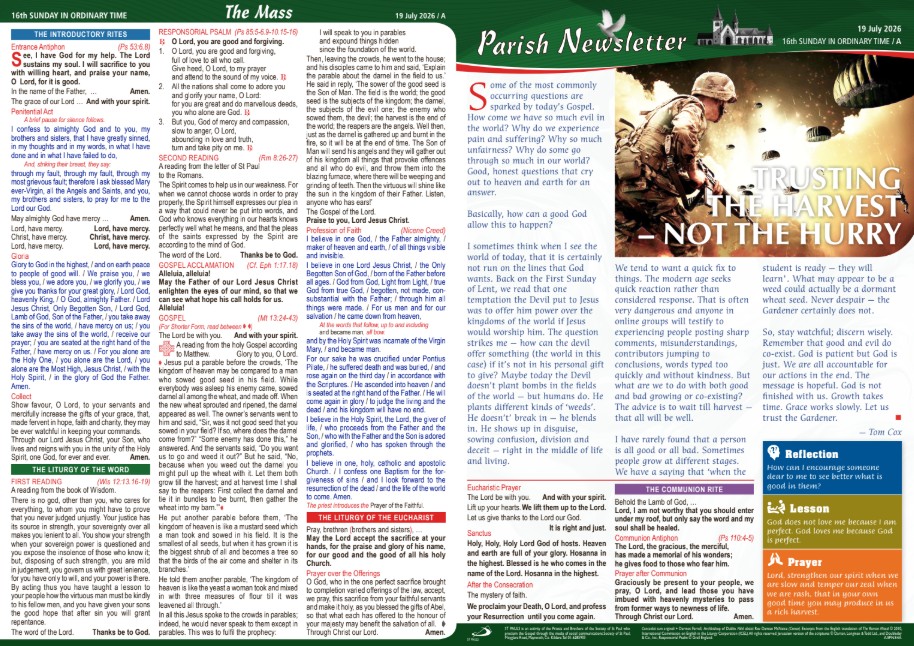 Parish Newsletter - A3 Size