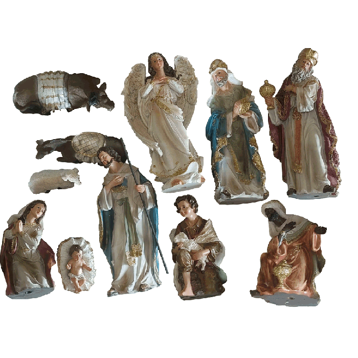12" Nativity Set 11 pcs Polysterin