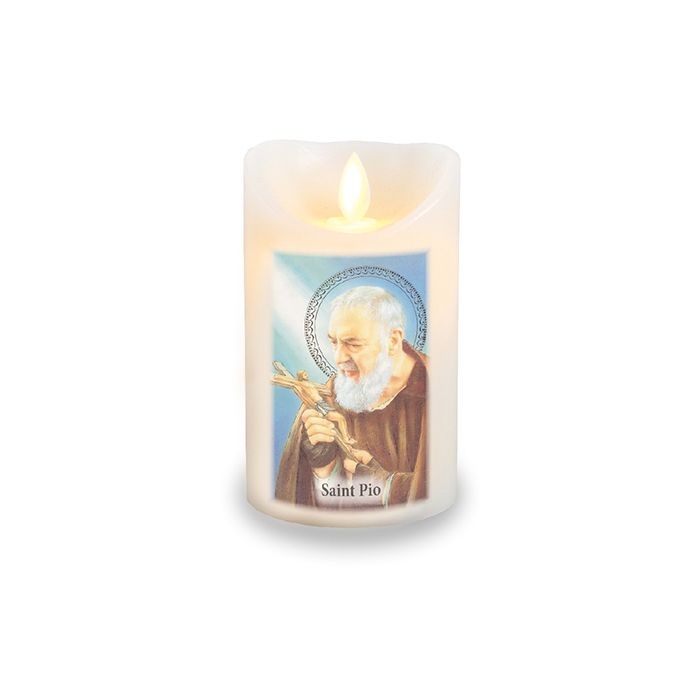 LED Candle/Scented Wax/Timer/Saint Pio