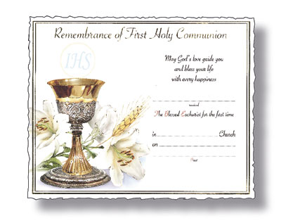 Communion Certificate
