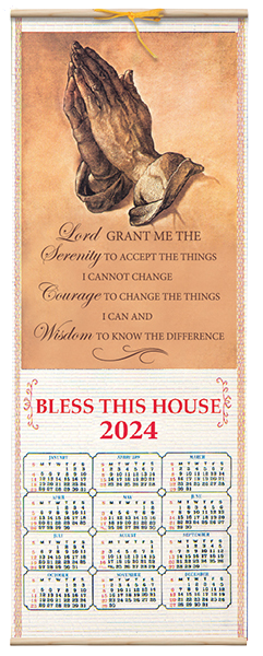 Wood Scroll Calendar/Serenity Prayer