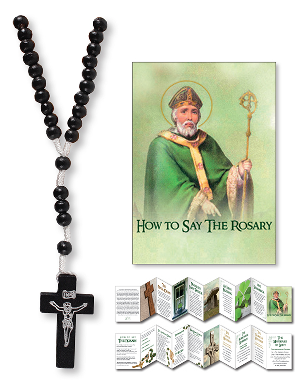Wood Corded Rosary - Black