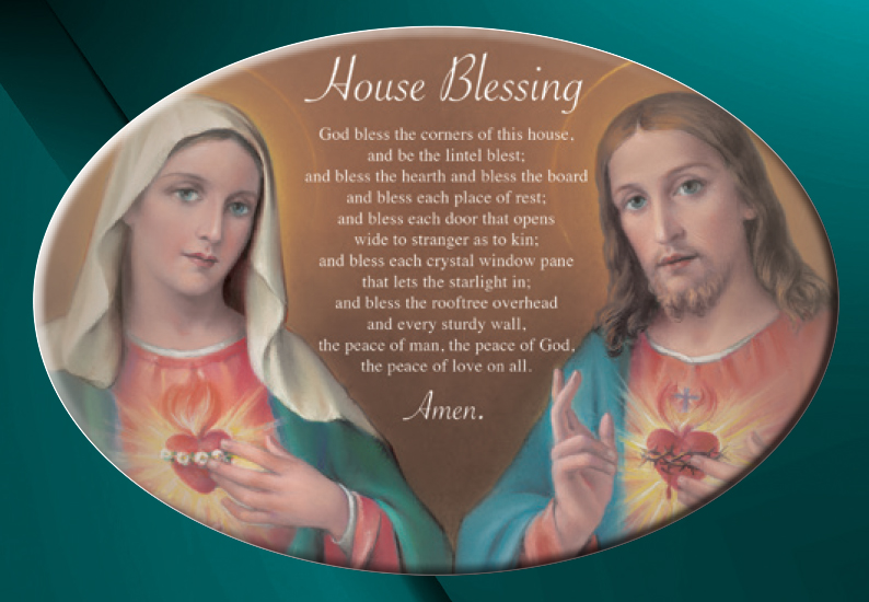 Ceramic  Plaque of Jesus and Mary