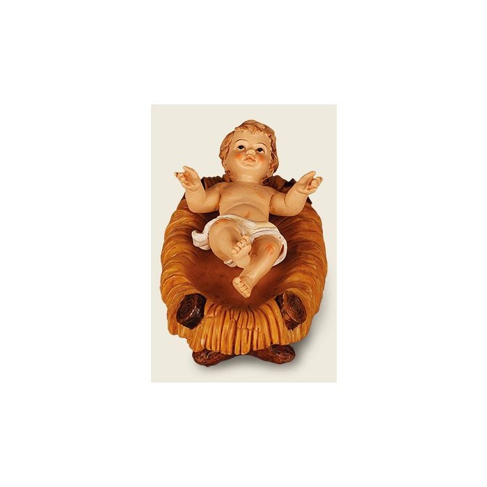 Resin Baby Jesus & Manger 3 inch