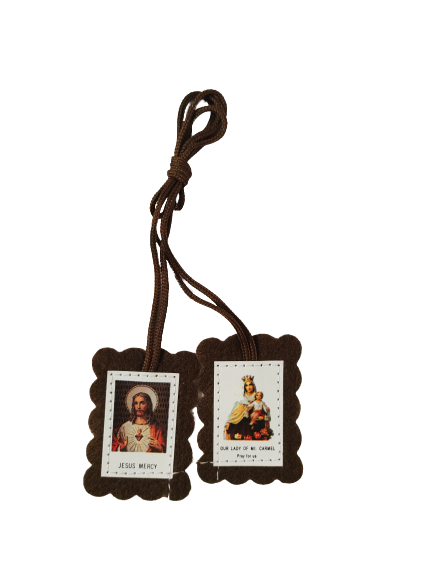Brown Scapular With Leaflet