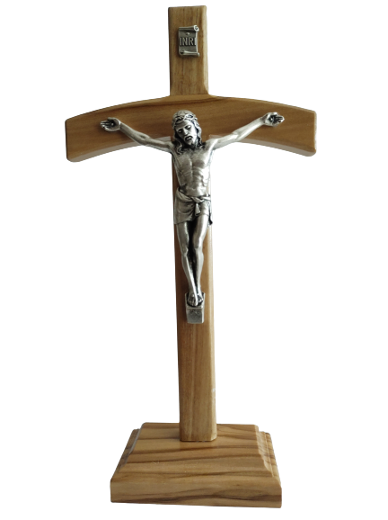 Olive Wood Standing Crucifix