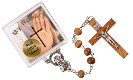 Rosary/Olive Wood with Crucifix