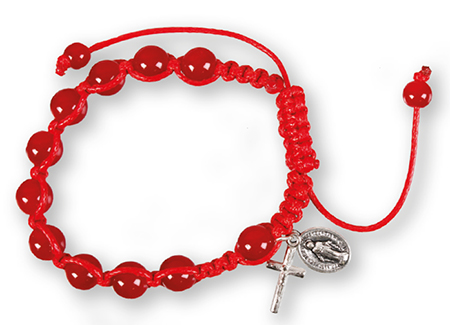 Rosary Bracelet Red