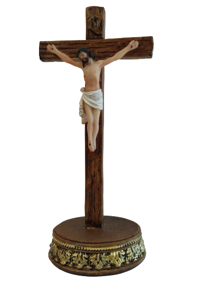 9" Standing Crucifix(polyresin)