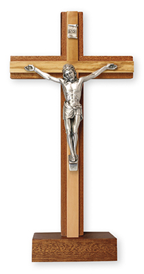 Mahogany Standing Crucifix 8 1