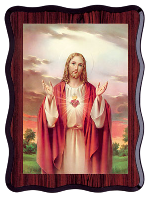 Sacred Heart Laminated Picture
