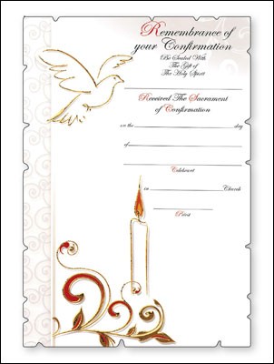 Certificate - Remembrance of First Holly Communion