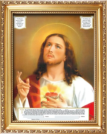 Wood Framed Picture/Consecration / Jesus