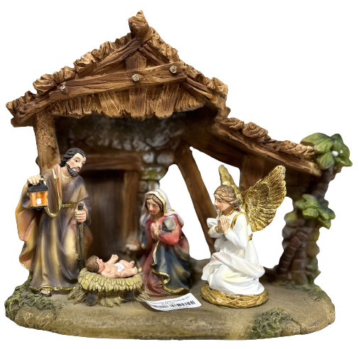 10" Nativity with Stable (Polysterin)