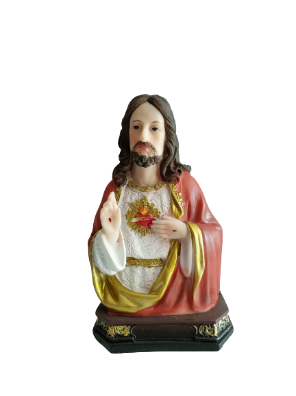 Sacred Heart Of Jesus Bust Statue 6 Inch