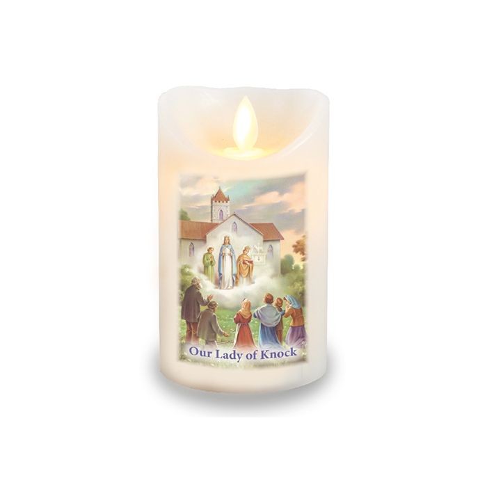 LED Candle/Scented Wax/Timer/Lady of Knock