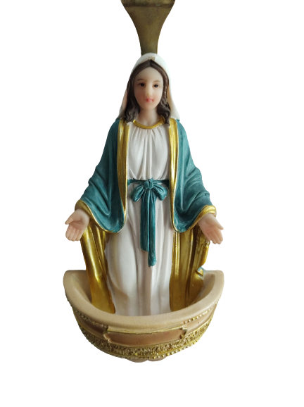 6'' Our Lady of Grace Holy Water Font