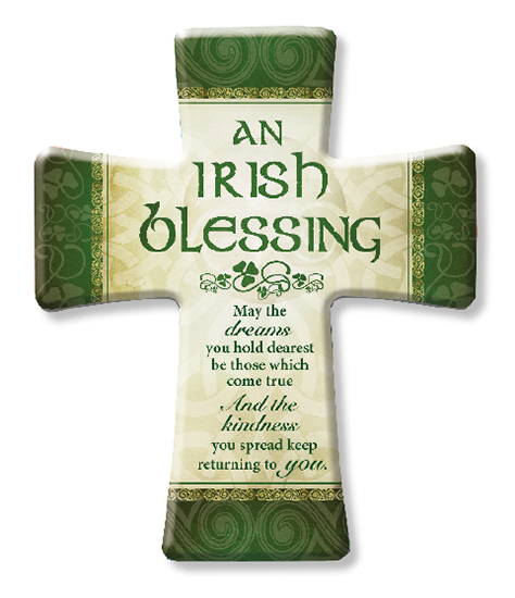 Porcelain Message Cross/An Irish Blessings